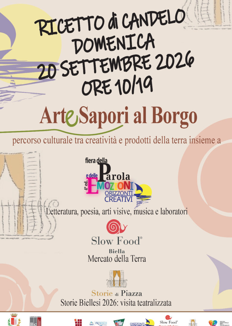 ArteSapori al Borgo. Ricetto di Candelo 20 settembre 2026